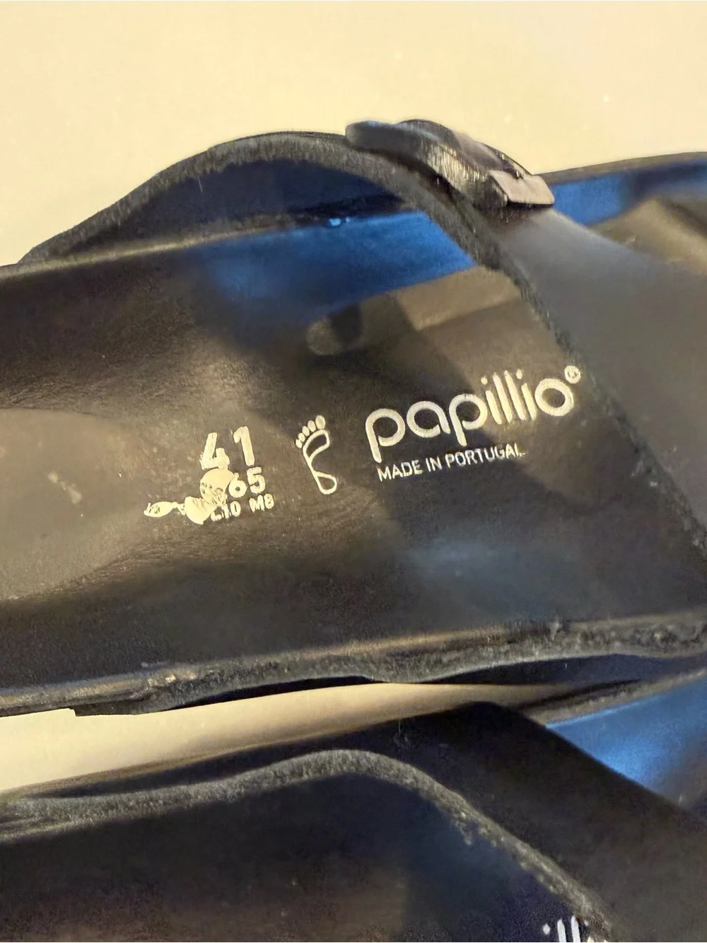 Birkenstock,papilio Gizeh Platform Sandals Exquisite Black Leather L-10 M-8 EU41